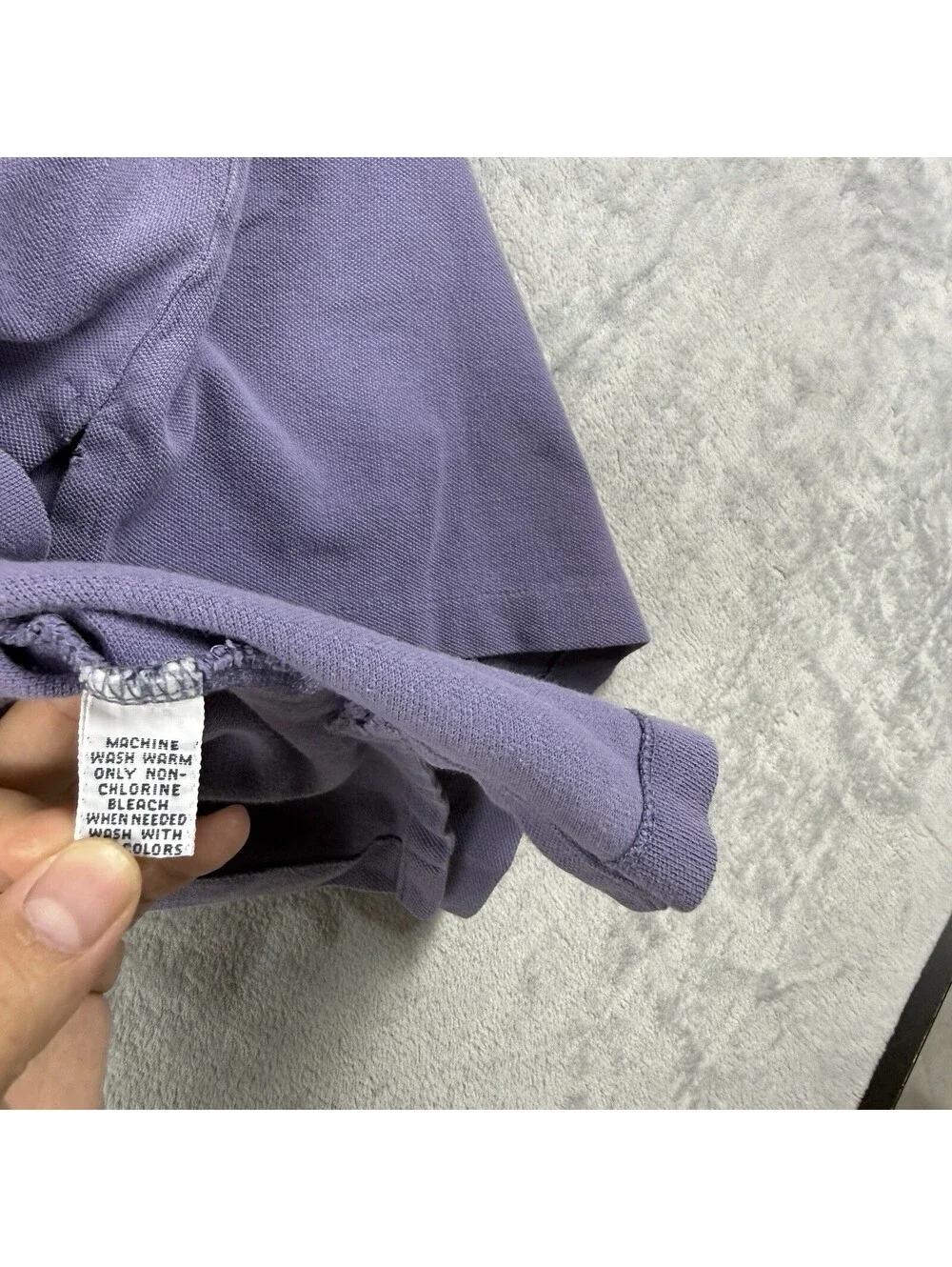 Polo Ralph Lauren Men Polo Light Purple Pony Size L 100% Cotton Luxury Preppy